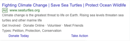 Fighting Climate Change Google Ad